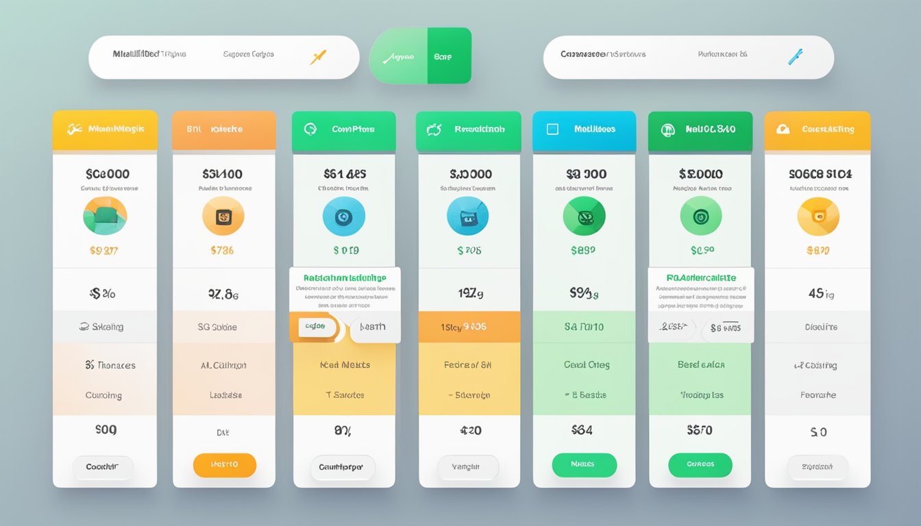 A comparison table displaying features and prices of MailerLite vs  Mailchimp, with clear labels and colorful design